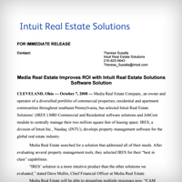 Article: Media Real Estate Improves ROI with Intuit Real Estate Solutions